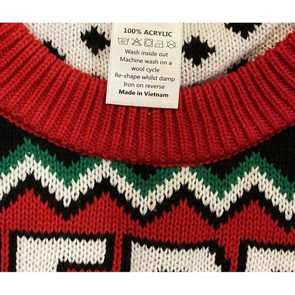 Wild Bobby Merry Chrithmith Mike Tyson Ugly Christmas Knit Sweater Sz XL NWOT‎ - Picture 3 of 3